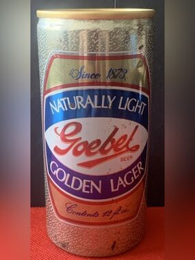 Vintage Beer Can Goebel Naturally Light Golden Lager Pull Tab Empty